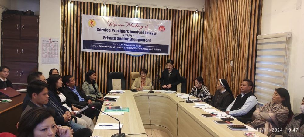 Review meeting of the service providers held at the Directorate of Health and Family Welfare, Kohima on November 12.